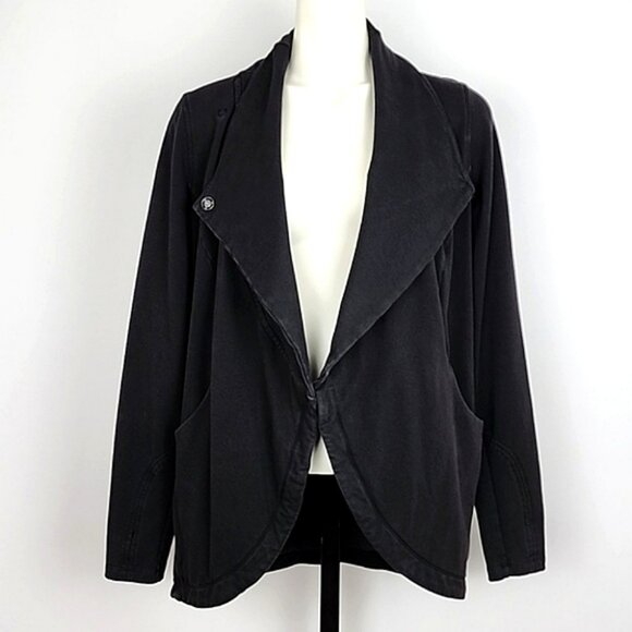 Lululemon That's A Wrap Women's Black Wrap Cardigan Thumbholes Size 8 - Picture 4 of 15